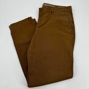 Eddie Bauer Women Legendwash Slim‎ Boyfriend Chinos Pants Brown Size P8